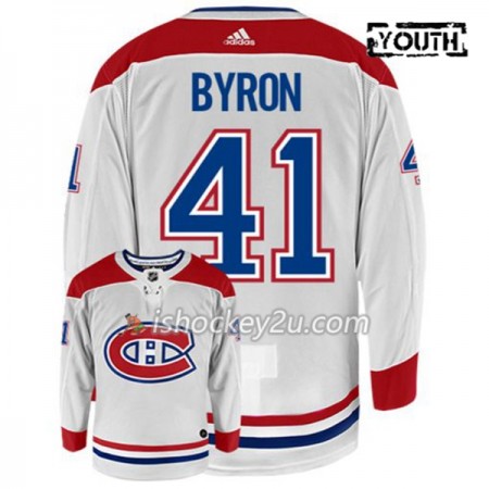 Børn NHL Montreal Canadiens Trøje PAUL BYRON 41 Adidas Hvid Authentic